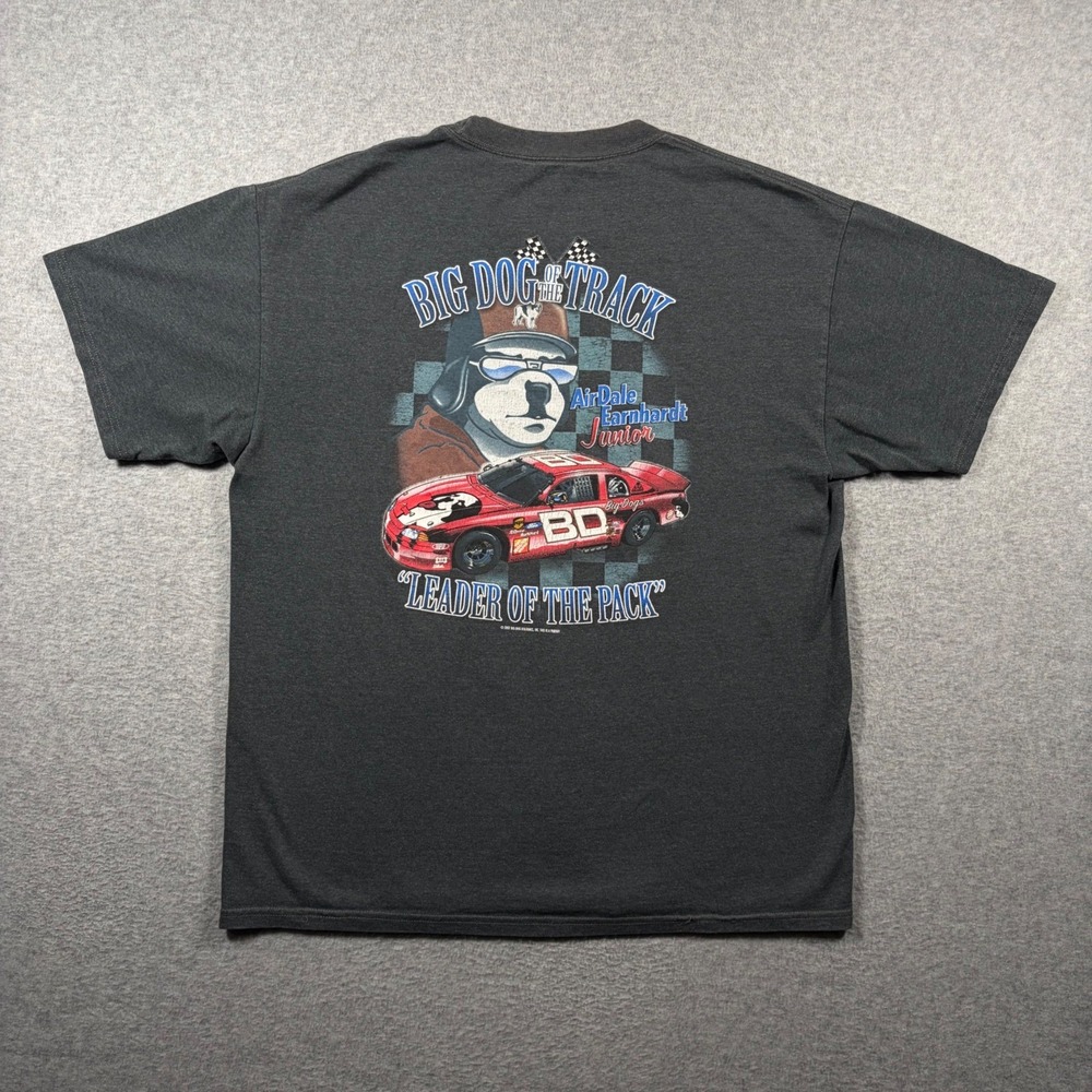 Big Dogs T-Shirt Men Large Black Air Dale Earnhardt Junior Racing Parody 2007